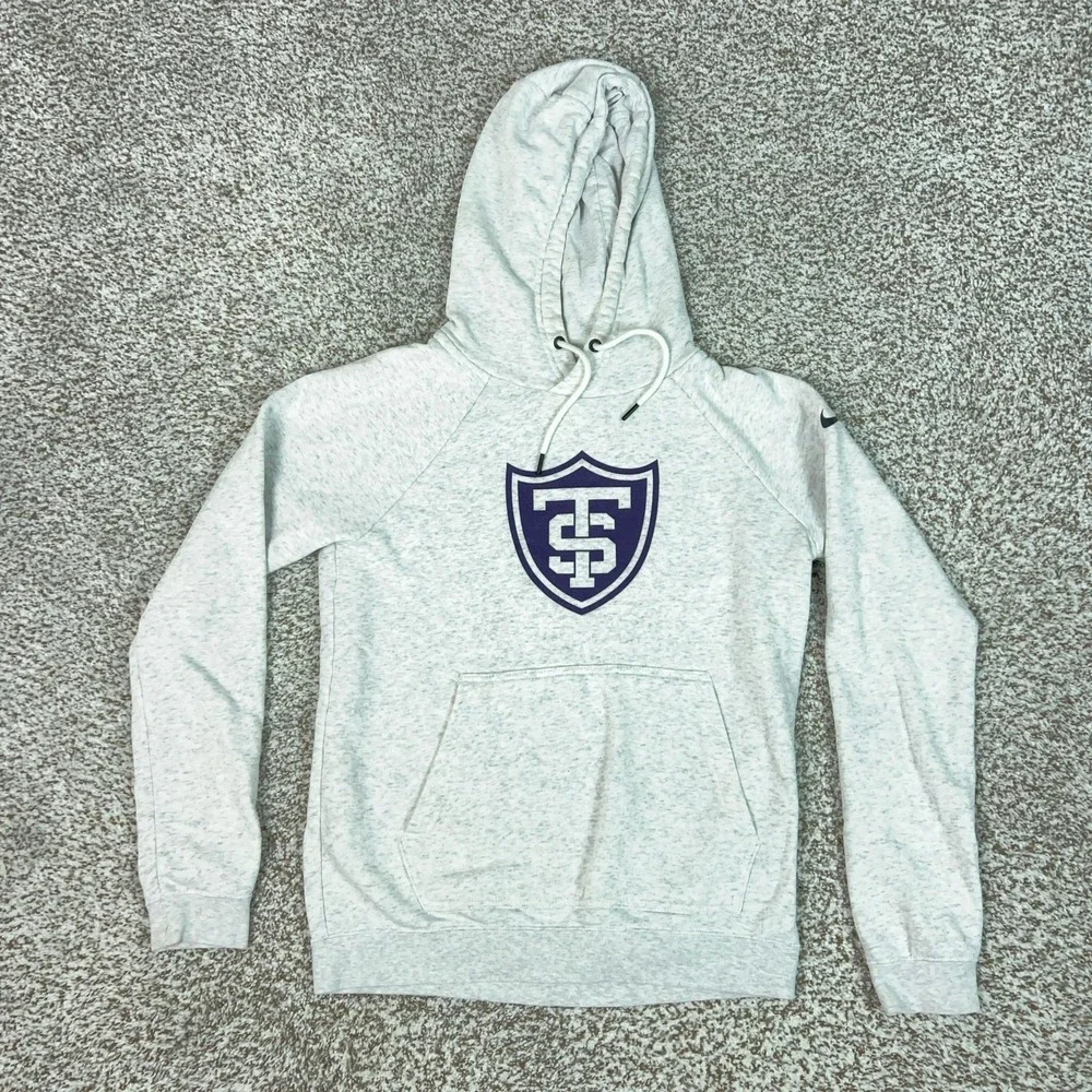St Thomas Tommies Hoodie Mens XS Gray NCAA Nike Pullover Sweatshirt College Top